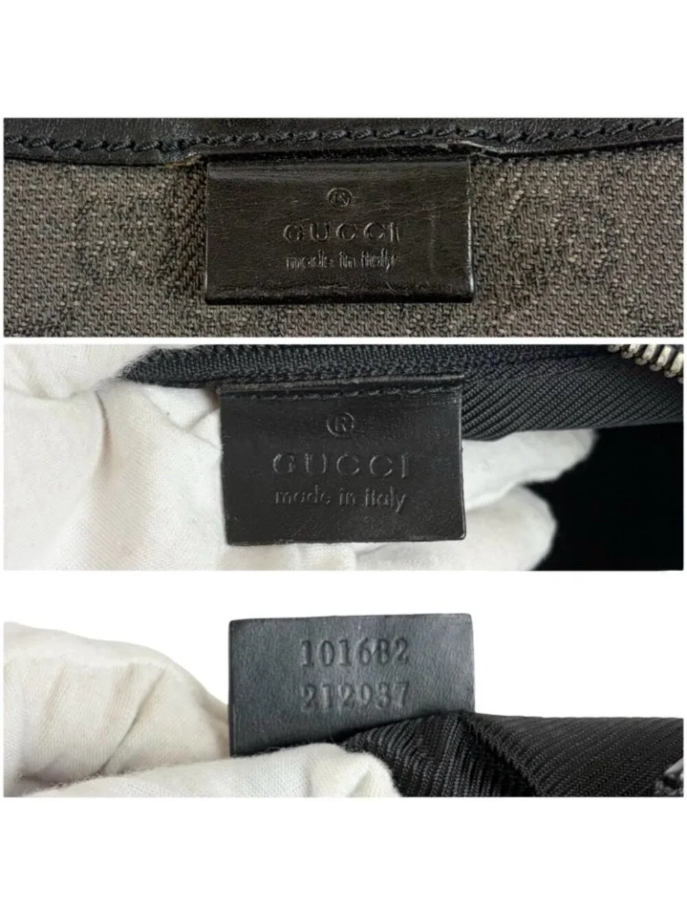 Gucci GG Canvas Shoulder Bag Cross Black
